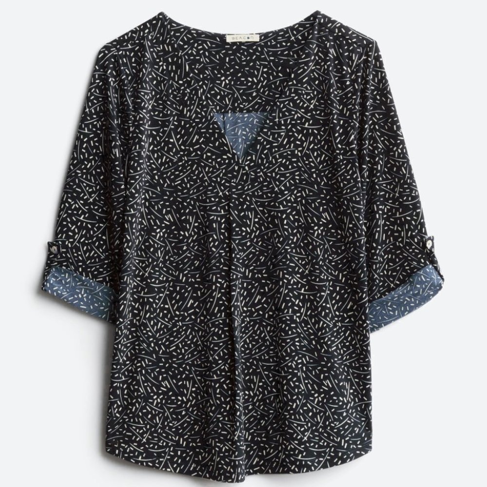 Patty Roll Tab Knit Top EUC Stitch Fix